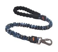 Correa elástica retráctil para perros - Reflectante con mango de espuma y hebilla de aleación para perros medianos y grandes, para caminar y adiestrar (azul, M 130-185 cm)