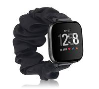 Correa elástica Scrunchie Compatible con Fitbit,Mujeres niñas Tela de Tela Estampada patrón Suave Pulsera de Repuesto Correa de Reloj para Fitbit Versa/Versa 2 / Versa Lite/SE