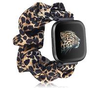 Correa elástica Scrunchie Compatible con Fitbit,Mujeres niñas Tela de Tela Estampada patrón Suave Pulsera de Repuesto Correa de Reloj para Fitbit Versa/Versa 2 / Versa Lite/SE