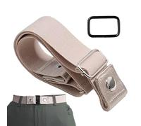 Correa elástica sin buckle - Adjustable Invisible cómoda para Everyday Wear, elástica unisex con diseño , pantalones vaqueros Accessory for Men Women Mom Wife Daughter Girlfriend, Cream Colored