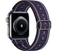 Correa elástica Solo Loop compatible con Apple Watch Se de 44 mm, 40 mm, 41 mm, 45 mm, 38 mm, 49 mm, para mujeres y hombres, correa deportiva trenzada elástica de nailon suave para iWatch Series 9, 8,