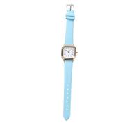 Correa esmerilada para mujer, reloj de prensa manual, azul, talla única