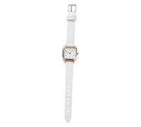 Correa esmerilada para mujer, reloj de prensa manual, blanco, talla única