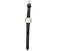 Correa esmerilada para mujer, reloj de prensa manual, negro, talla única