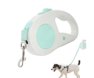 Correa Extensible: Correa de rebobinado automático, de tracción de dieciséis pies para Paseos caninos, componente de Mano con lámpara de iluminación, Accesorio complementario, sujeción prolonga