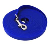 Correa Extensible de PVC for Mascotas, Correa Impermeable for pasear Perros, arnés de Entrenamiento for Mascotas Resistente a Las Manchas(Blue,1.5cm*15m)