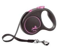 flexi® Black Design M | 5 m Correa retractilable de Cinta | máx. 25 kg