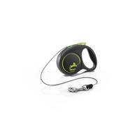 Correa Flexi Black Design XS CORDÓN 3M Verde | El negro vuelve a ser protagonista: la correa flexi®, fabricada en Alemania, con un diseño atractivo