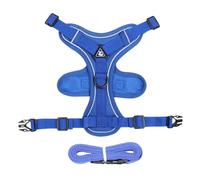 Correa for Gato, arnés for Mascotas Estilo Chaleco, Correa antiescindible Transpirable Reflectante for Perros pequeños y Gatos(Blue,L)