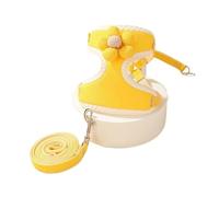 Correa for Perro Estilo Chaleco, arnés for Perro pequeño, Bichón, Cachorro de Peluche, Correa for Caminar(Yellow,1.6M_M)