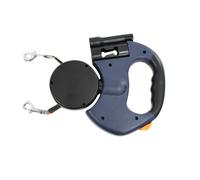 Correa for Perros Doble Retráctil, Mango Antideslizante Correas for Perros Sin Enredos Extendido Bloqueo Rápido con un Clic Bloqueo Rápido con un Clic y Dispensador de Bolsas for Caca Incorporado