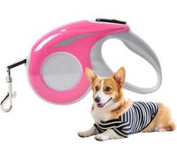 Correa For Perros, Reforzada Extensible Con Mango Antideslizante Y Correa For Perros Ajustable, Sin Enredos, Banda De Nailon Resistente De 5 M / 16 Pies, Bloqueo De Pausa De Freno Con Una Mano For Per