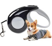 Correa For Perros, Reforzada Extensible Con Mango Antideslizante Y Correa For Perros Ajustable, Sin Enredos, Banda De Nailon Resistente De 5 M / 16 Pies, Bloqueo De Pausa De Freno Con Una Mano For Per