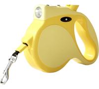 Correa For Perros Retráctil, Correa For Perros Extensible Que No Se Enreda For Perros De Hasta 20 Kg, Correa For Perros Extensible De 3 Metros, Freno Con Una Sola Mano, Pausa, Bloqueo(Yellow)