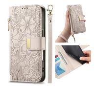 Correa Funda para Huawei Nova 12/13 con Tapa,Carcasa Flip Libro Billetera de Cuero de PU,Cartera Case para Mujer con Soporte Plegable,Ranura para Tarjeta,Gris