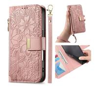 Correa Funda para Huawei Nova 12 Pro/Nova 12 Ultra con Tapa,Carcasa Flip Libro Billetera de Cuero de PU,Cartera Case para Mujer con Soporte Plegable,Ranura para Tarjeta,Rosa