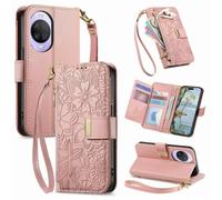 Correa Funda para Huawei Nova 15 con Tapa,Carcasa Flip Libro Billetera de Cuero de PU,Cartera Case para Mujer con Soporte Plegable,Ranura para Tarjeta,Rosa
