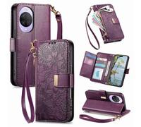 Correa Funda para Huawei Nova 15 con Tapa,Carcasa Flip Libro Billetera de Cuero de PU,Cartera Case para Mujer con Soporte Plegable,Ranura para Tarjeta,púrpura