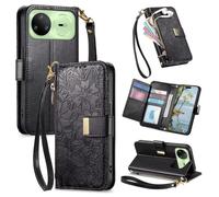 Correa Funda para Huawei Nova 15 Pro/Ultra con Tapa,Carcasa Flip Libro Billetera de Cuero de PU,Cartera Case para Mujer con Soporte Plegable,Ranura para Tarjeta,Negro