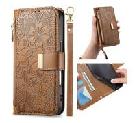 Correa Funda para Huawei Nova 9 SE/Honor 50 SE con Tapa,Carcasa Flip Libro Billetera de Cuero de PU,Cartera Case para Mujer con Soporte Plegable,Ranura para Tarjeta,marrón