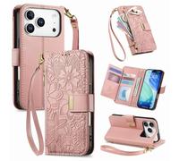 Correa Funda para OnePlus Turbo 6 con Tapa,Carcasa Flip Libro Billetera de Cuero de PU,Cartera Case para Mujer con Soporte Plegable,Ranura para Tarjeta,Rosa
