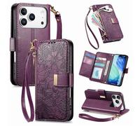 Correa Funda para OnePlus Turbo 6 con Tapa,Carcasa Flip Libro Billetera de Cuero de PU,Cartera Case para Mujer con Soporte Plegable,Ranura para Tarjeta,púrpura