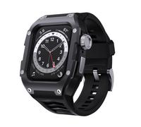 Correa gELISHI compatible con Apple Watch Series 7, Series 8, 45 mm, para hombre, carcasa resistente, carcasa de metal inoxidable resistente con