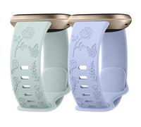 Correa grabada de mariposa rosa compatible con correas Fitbit Versa 3/Fitbit Versa 4/correa Fitbit Sense/Fitbit Sense 2 correa para mujer, correa de repuesto deportiva suave para Fitbit Versa