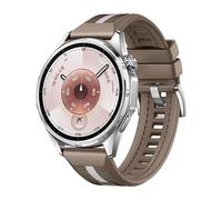 Correa híbrida para Huawei Watch GT 6, 46 mm, silicona, diseño de nailon, color marrón
