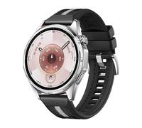 Correa híbrida para Huawei Watch GT 6, 46 mm, silicona, diseño de nailon, color negro