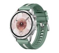 Correa híbrida para Huawei Watch GT 6, 46 mm, silicona, diseño de nailon, color verde