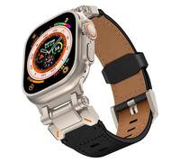 Correa italiana de piel de vaca para ultra 49 mm 46 mm 45 mm 42 44 mm Banda de hombres de lujo para SE 6 5 4 Serie 10 9 8 7 Ultra 2 Bandas de vigilancia de la pulsera