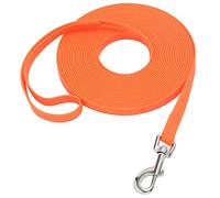 Correa Larga Impermeable Duradera para Entrenamiento de recuperación de Perros, Ideal para Senderismo al Aire Libre, Entrenamiento, Patio, Playa y natación (Naranja, 15 pies)