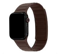 Correa magnética de cuero genuino para Apple Watch | 44/45/46/49 mm - Chocolate