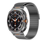 Correa magnética de metal de malla compatible con Samsung Galaxy Watch Ultra, 47 mm, acero inoxidable, para Galaxy Ultra Watch Band Milanese, One Size, Acero inoxidable, Sin piedra preciosa