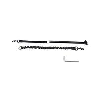 Correa Manos Libres para Perros, Cinta de tracción Negra Reforzada con Accesorio para Bicicleta y Llave Hexagonal - Libertad de Movimiento Segura para Entrenar y pasear en