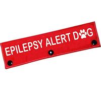 Correa médica de emergencia para perro, alerta de epilepsia, correa para perro, etiqueta de parche de identificación, regalo de alerta médica (manga de alerta de pilepsia)