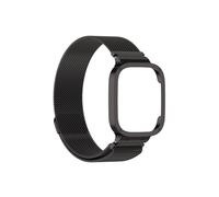 Correa metálica de acero inoxidable Milan + funda protectora adecuada for Redmi Watch 3/3 Active(Black,For Redmi watch 3)
