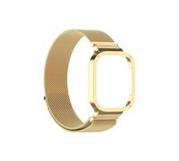 Correa metálica de acero inoxidable Milan + funda protectora adecuada for Redmi Watch 3/3 Active(Gold,For Redmi watch 3 active)