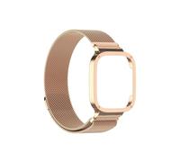 Correa metálica de acero inoxidable Milan + funda protectora adecuada for Redmi Watch 3/3 Active(Rose Gold,For Redmi watch 3 active)
