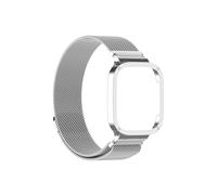 Correa metálica de acero inoxidable Milan + funda protectora adecuada for Redmi Watch 3/3 Active(Silver,For Redmi watch 3 active)