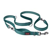 Correa Multifuncional para Perros HALTI Anatomy - Correa con doble enganche, ideal para pasear y adiestrar perros. Cómoda de sujetar y reflectante. Adecuada para cachorros (Talla S, Verde Azulado)