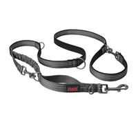 Correa Multifuncional para Perros HALTI Anatomy - Correa con Doble Enganche, Ideal para pasear y adiestrar Perros. Cómoda de Sujetar, Reflectante y Ligera. Adecuada para Cachorros (Talla L, Gris)
