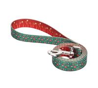 Correa navideña para Perro, Hebilla Antideslizante de 150cm de Largo, de Nieve, muñeco de Nieve, Estampado de Dulces, Suministros para Festivales (Green, One Size)