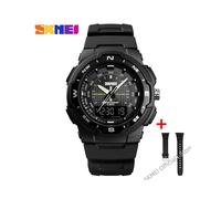 (Correa negra) SKMEI 1454 Relojes militares para hombre, para exteriores, deportivos, impermeables,