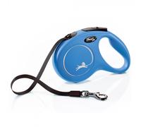 Correa New Classic de cinta para perros - Flexi - Color: Azul | Mediciones: 5 m/15 kg