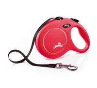 Correa New Classic de cinta para perros - Flexi - Color del Producto: Rojo | Mediciones: 5 m/50 kg