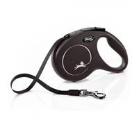 Correa New Classic de cinta para perros - Flexi - Color: Negro | Mediciones: 5 m/15 kg