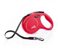 Correa New Classic de cinta para perros - Flexi - Color: Rojo | Mediciones: 5 m/25 kg