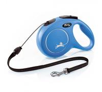 Correa New Classic de hilo para perros - Flexi - Color: Azul | Mediciones: 5 m/20 kg